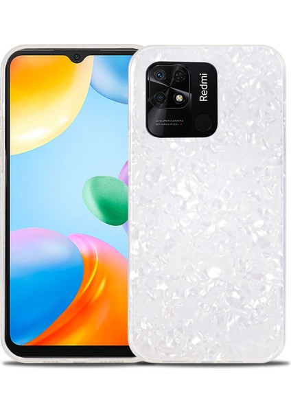 Xiaomi Için Redmi 10C/REDMI 10 (Hindistan) Imd Sarı Yerli Ince Kasa Şok Geçirmez Akrilik Arka Panel+Yumuşak Tpu Çerçeve Kapak-Beyaz (Yurt Dışından)