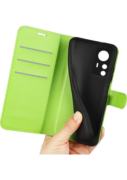 Xiaomi Için Redmi K50 Ultra 5g Çizgiye Karşı Anti-Çizelge Telefon Kapağı Litchi Doku Folio Flip Cüzdan Kılıfı Pu Deri Stand Koruyucu Kabuk Yeşili (Yurt Dışından) fırsatları
