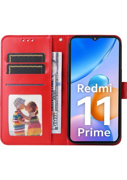 Xiaomi Redmi Için 11 Prime 4g Ayçiçeği Baskılı Pu Deri Kılıf Stand Cüzdan Cüzdan Flip Manyetik Koruyucu Kapak El Strap-Red ile (Yurt Dışından) fiyatları