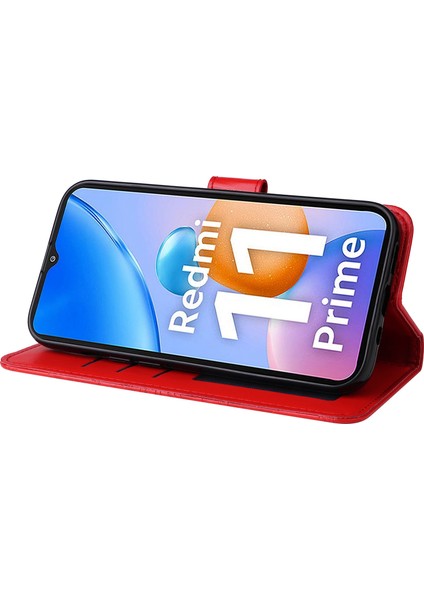 Xiaomi Redmi Için 11 Prime 4g Ayçiçeği Baskılı Pu Deri Kılıf Stand Cüzdan Cüzdan Flip Manyetik Koruyucu Kapak El Strap-Red ile (Yurt Dışından) modelleri