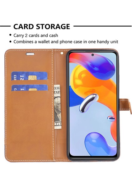 Xiaomi Redmi Için 10C Manyetik Kot Pantolon Doku Folio Folio Flip Standı Renk Ekleme Pu Deri Cüzdan Çok Yönlü Koruma Telefon Kapak Navy Mavi (Yurt Dışından) modelleri