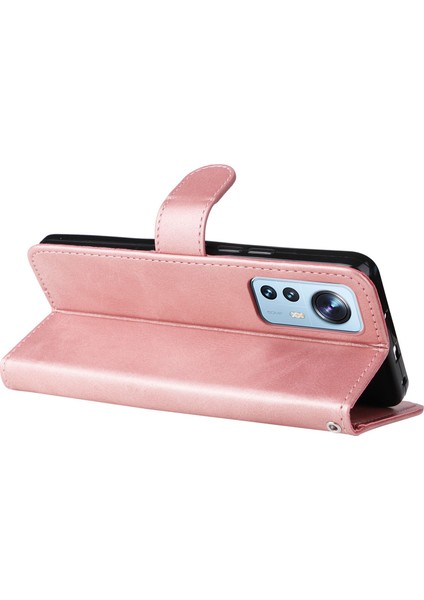 Xiaomi Için 12 Lite 5g Cüzdan Telefon Kılıfı Pu Deri Fermuar Cep Flip Stand Tasarım Anti-Çizelge Manyetik Kapatma Telefon Kapak Golü Altın (Yurt Dışından) fırsatları