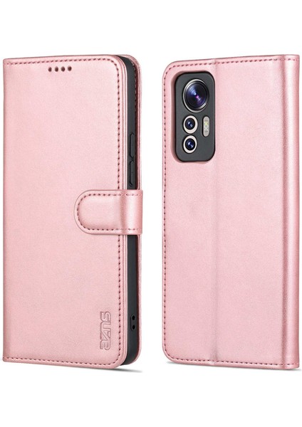 Xiaomi Için 12 Lite 5g Pu Deri Folyo Flip Telefon Kapağı Anti-Drop Koruma Standı Cüzdan Kılıf Golü Altın (Yurt Dışından)