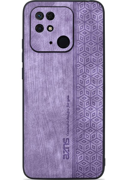 Xiaomi Redmi 10C 4g Anti-Slip Yan Telefon Kılıfı Için Baskılı Pu Deri Kaplamalı Tpu Anti-Çizelge Arka Kapak Morası (Yurt Dışından) modelleri
