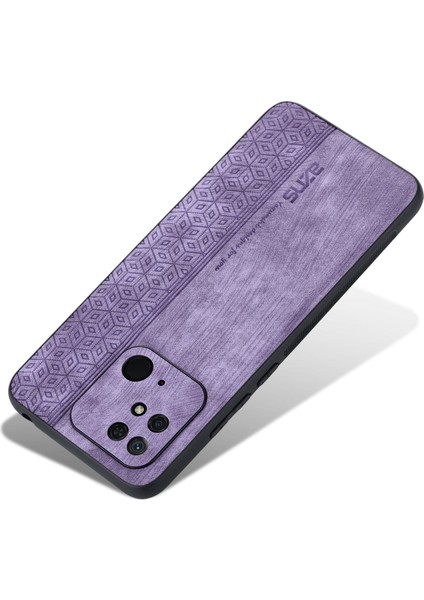 Xiaomi Redmi 10C 4g Anti-Slip Yan Telefon Kılıfı Için Baskılı Pu Deri Kaplamalı Tpu Anti-Çizelge Arka Kapak Morası (Yurt Dışından) fırsatları