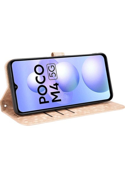 Xiaomi Poco M4 Için 5g Cüzdan Özelliği Pu Deri Flip Kapak Dot Desen Basılı Manyetik Kapatma Stand Şok Geçirmez Tpu Telefon Kılıfı Strap-Rose Altın (Yurt Dışından) fırsatları