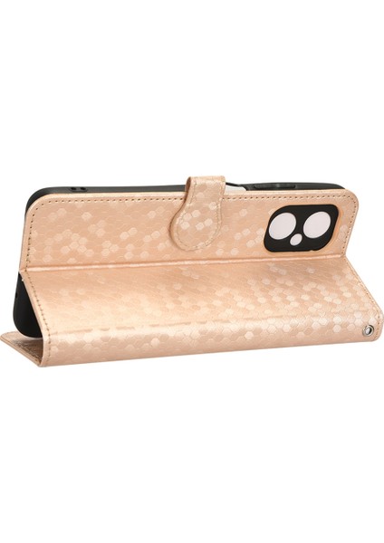 Xiaomi Poco M4 Için 5g Cüzdan Özelliği Pu Deri Flip Kapak Dot Desen Basılı Manyetik Kapatma Stand Şok Geçirmez Tpu Telefon Kılıfı Strap-Rose Altın (Yurt Dışından) indirimleri
