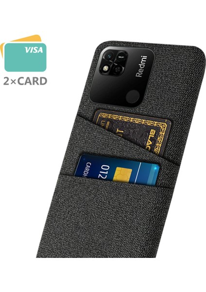 Çift Kart Yuvaları Bez+Pc Kılıfı Xiaomi Redmi 10A 4g, Kumaş Doku Anti-Fall Koruyucu Telefon Kapak Black (Yurt Dışından) fiyatları