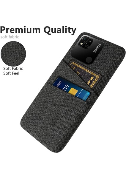 Çift Kart Yuvaları Bez+Pc Kılıfı Xiaomi Redmi 10A 4g, Kumaş Doku Anti-Fall Koruyucu Telefon Kapak Black (Yurt Dışından) modelleri