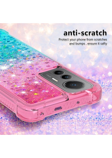 Xiaomi Için Yb Quicksand 12 Lite 5g Yumuşak Tpu Arka Kapak Anti-Damla Gradyan ve Akan Sıvı Dekor Kabuk-Pembe/gök Mavisi (Yurt Dışından) modelleri