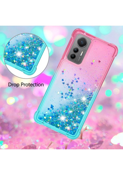 Xiaomi Için Yb Quicksand 12 Lite 5g Yumuşak Tpu Arka Kapak Anti-Damla Gradyan ve Akan Sıvı Dekor Kabuk-Pembe/gök Mavisi (Yurt Dışından) fırsatları