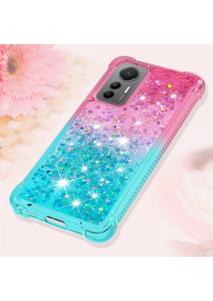 Xiaomi Için Yb Quicksand 12 Lite 5g Yumuşak Tpu Arka Kapak Anti-Damla Gradyan ve Akan Sıvı Dekor Kabuk-Pembe/gök Mavisi (Yurt Dışından) indirimleri