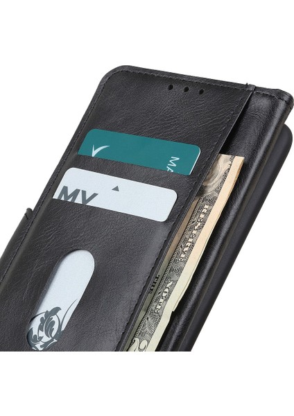 Xiaomi Redmi Için 10C Çift Katmanlı Koruma Pu Deri+Tpu Çılgın At Doku Doku Standı Cüzdan-Black ile Mobil Kapak (Yurt Dışından) fiyatları