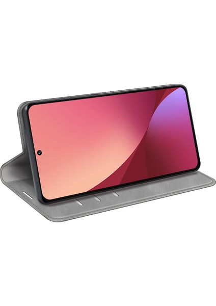 Xiaomi Için 12 Lite Cilt Dokunuş Hissi Folio Flip Pu Deri+Tpu Çift Katman Koruma Telefon Kasası Standı Cüzdan Stili Kabuk-Gri (Yurt Dışından) fırsatları