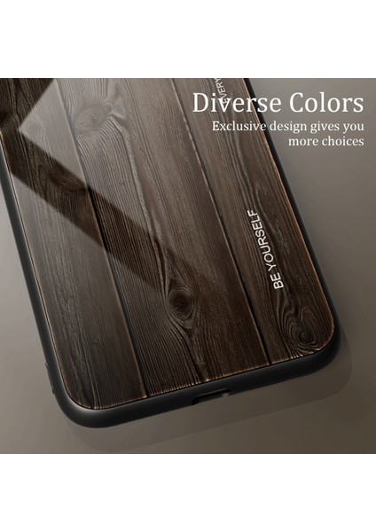 Xiaomi Redmi A1 4g/a2 4g Ahşap Desen Çizgiye Döküm Anti Anti Anti Anti Anti Cam+Tpu Hibrid Case-Wine Kırmızı (Yurt Dışından)