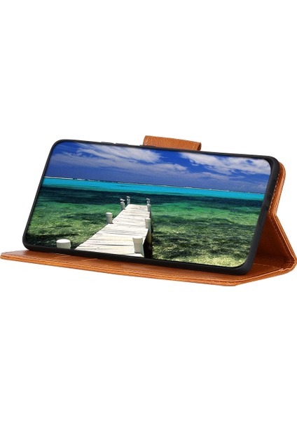 Xiaomi Redmi Için 10C Çift Katmanlı Koruma Pu Deri+Tpu Çılgın At Doku Doku Standı Cüzdan-Brown ile Mobil Kapak (Yurt Dışından) fiyatları