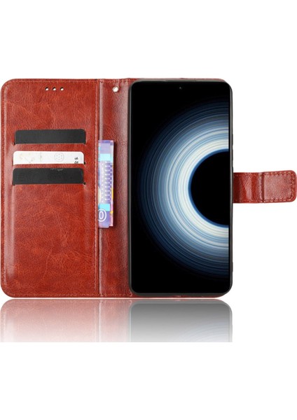 Xiaomi 12T 5G/12T Pro 5g/redmi K50 Ultra 5g Telefon Stand Cüzdan Koruyucu Kılıf Çılgın At Doku Pu Deri Kapalı (Yurt Dışından) fiyatları