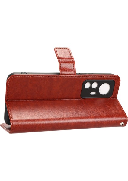 Xiaomi 12T 5G/12T Pro 5g/redmi K50 Ultra 5g Telefon Stand Cüzdan Koruyucu Kılıf Çılgın At Doku Pu Deri Kapalı (Yurt Dışından) modelleri