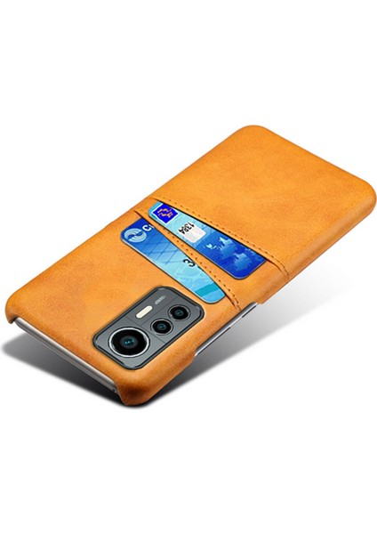 Xiaomi Için 12 Lite 5g Çift Kart Yuvalı Pu Deri Kaplamalı Sabit Pc Sabit Pc Anti-Çizelge Kabuk-Orange Için (Yurt Dışından) modelleri