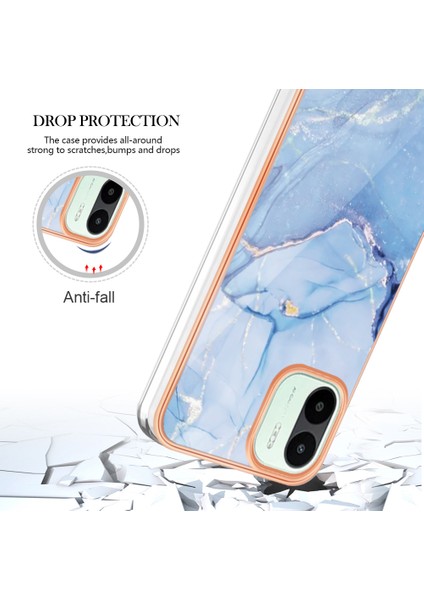 Düşme Koruması Tpu Xiaomi Için Telefon Kasası Redmi A1 4g/a2 4g Mermer Desen 2.0mm Elektrapılaştırma Çerçevesi Imd Kıçılama Anti-Koruyucu Koruyucu Telefon Kapak Mavisi (Yurt Dışından) indirimleri