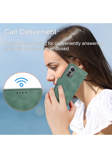 Dierfeng Df-03 Xiaomi Için 12 Lite 5g Deri Telefon Kılıfı Cüzdan Çizgileri Baskılı Desen Telefon Stand Kapak Yeşili (Yurt Dışından) indirimleri