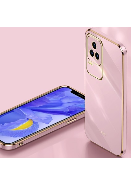 Xiaomi Için Xinli Redmi K50 PRO/K50 Cep Telefonu Kapak Hassas Lens Kesim Şık Elektraplama Altın Kenar Yumuşak Tpu Geri Kılıf Mavisi (Yurt Dışından)