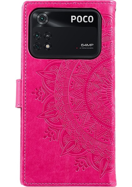 Basılı Mandala Çiçek Cüzdan Tasarım Deri Kılıfı Xiaomi Poco M4 Pro 4g, Anti Drop Tam Koruma Telefon Stand Vaka-Rose (Yurt Dışından) indirimleri