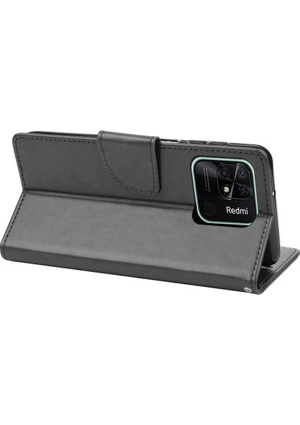 Xiaomi Redmi Için 10C Kelebek Çiçek Baskılı Folio Flip Pu Deri Kılıf Stand Cüzdan Kapak Black (Yurt Dışından) fırsatları