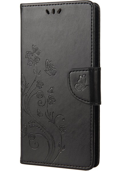Xiaomi Redmi Için 10C Kelebek Çiçek Baskılı Folio Flip Pu Deri Kılıf Stand Cüzdan Kapak Black (Yurt Dışından) indirimleri