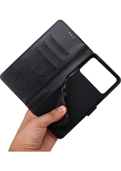 Kelebek Çiçek Baskı Cüzdan Deri Kılıfı Xiaomi Poco X4 Pro 5g, Manyetik Toka Tasarım Telefon Kabuğu Aksesuarı Stand-Black (Yurt Dışından) indirimleri