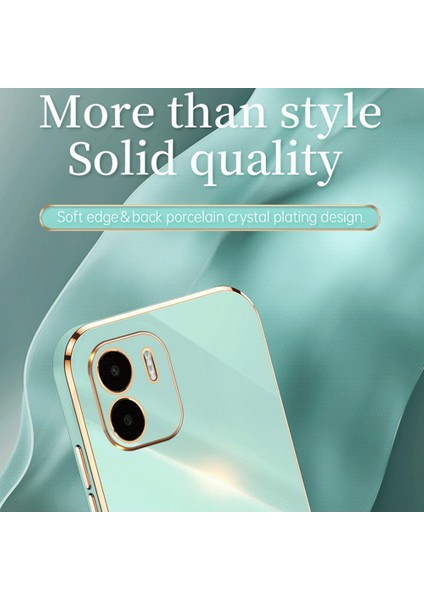 Xiaomi Redmi A1 4g/a2 4g Için Xinli Elektrapan Altın Edge Telefon Kılıfı, Toz Geçirmez Tpu Telefon Kapak-Kırmızı (Yurt Dışından)
