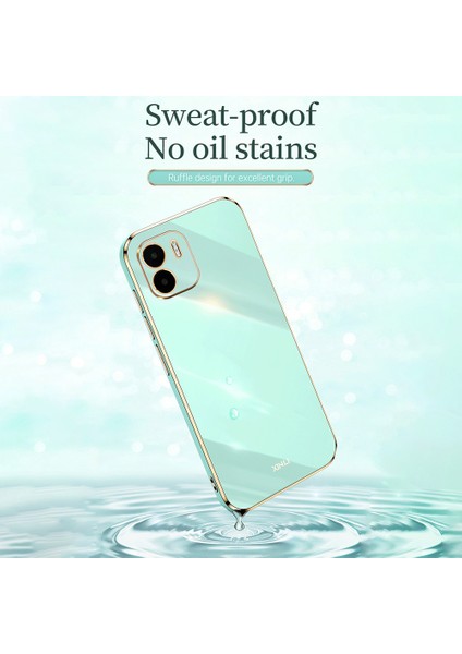 Xiaomi Redmi A1 4g/a2 4g Için Xinli Elektrapan Altın Edge Telefon Kılıfı, Toz Geçirmez Tpu Telefon Kapak-Kırmızı (Yurt Dışından)
