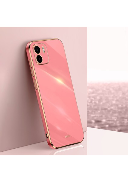 Xiaomi Redmi A1 4g/a2 4g Için Xinli Elektrapan Altın Edge Telefon Kılıfı, Toz Geçirmez Tpu Telefon Kapak-Kırmızı (Yurt Dışından)