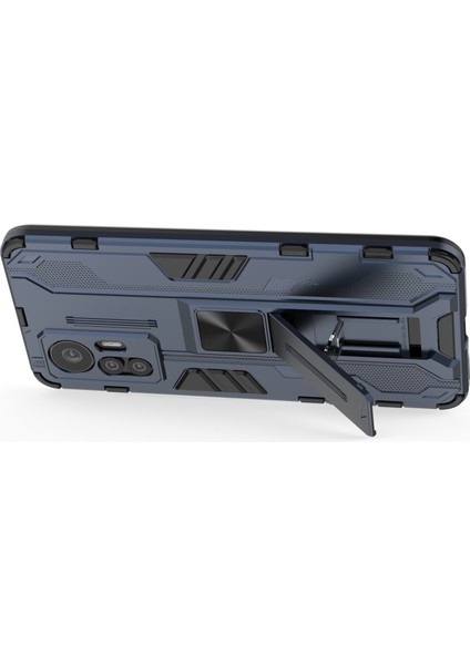 Xiaomi Için 12 Lite 5g 5g Anti-Fall Heavy Hasta Hard Pc Yumuşak Tpu Sağlam Hibrit Kılıf Kickstand Fonksiyon Anti-Çizelge Arka Kapak Mavisi (Yurt Dışından) modelleri