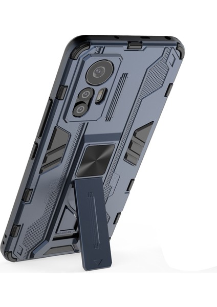 Xiaomi Için 12 Lite 5g 5g Anti-Fall Heavy Hasta Hard Pc Yumuşak Tpu Sağlam Hibrit Kılıf Kickstand Fonksiyon Anti-Çizelge Arka Kapak Mavisi (Yurt Dışından) fırsatları