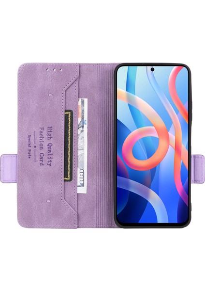 Donanım Dekoru Xiaomi Için Telefon Kılıfı Poco M4 Pro 5g/redmi 10 4g (2021)/NOT 11S 5g, Çift Manyetik Kıçalı Pu Deri Cüzdan Katlanabilir Stand Telefon Kapak-Yükseklik (Yurt Dışından)