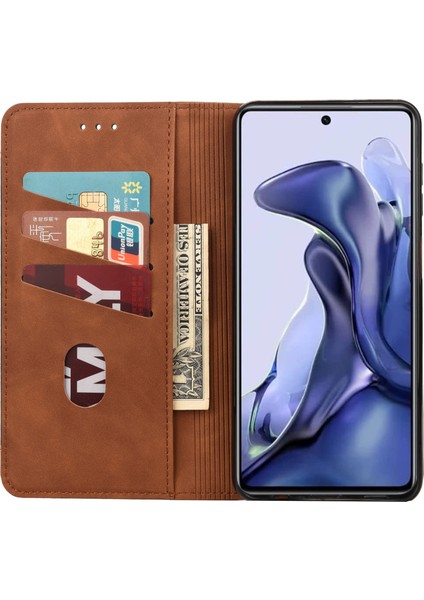 Xiaomi Için Poco X4 Pro 5g Birleştirme Pu Deri Telefon Kılıfı Tam Koruma Cilt Duygu Dokunmatik Dokunma Stand Flip Cüzdan Kapak-Kahverengi (Yurt Dışından) fiyatları