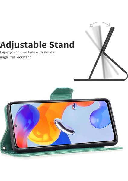 Bf Baskı Desen Kelebekleri Xiaomi Redmi Için Baskılı Telefon Kılıfı 10C Şok Geçirmez Cüzdan Strap-Yeşili Deri Kapak (Yurt Dışından) fiyatları