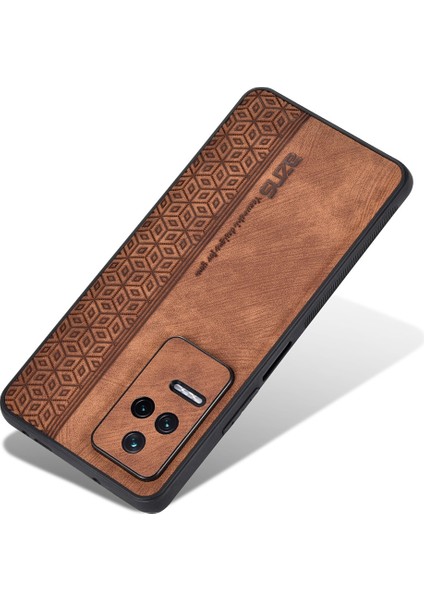 Xiaomi Için Poco F4 5g/redmi K40S 5g Baskılı Pot Deri Kaplamalı Tpu Kapak Anti-Slip Yan Kenar Damla Geçirmez Telefon Kahverengi (Yurt Dışından) fiyatları