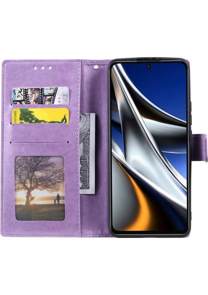 Xiaomi Poco X4 Pro 5g Cüzdan Stand Tasarımı Baskılı Mandala Çiçek Tamamen Sarılı Pu Deri Telefon Kapak Telefon Vaka-Doğru (Yurt Dışından) fiyatları