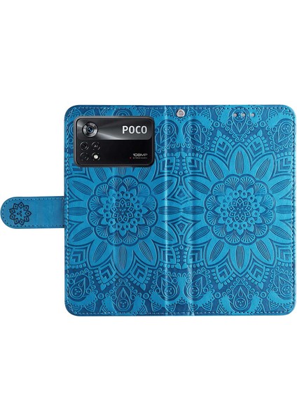 Xiaomi Poco X4 Pro 5g Pu Deri Deri Flip Cüzdan Kılıf Ayçiçeği Baskılı Stand Kitaplık Manyetik Koruyucu Kapak El Strap-Blue (Yurt Dışından) indirimleri
