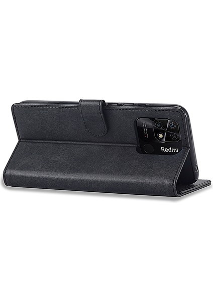 Xiaomi Redmi 10C Koruyucu Kabuk Için, Dokulu Pu Deri Manyetik Toka Cüzdan Stand-Black ile (Yurt Dışından) fırsatları