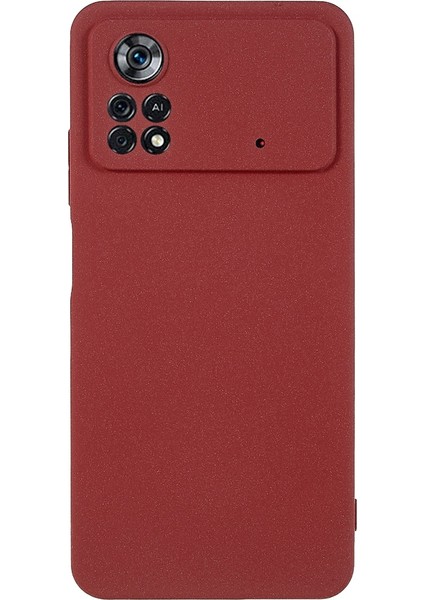 Xiaomi Poco X4 Pro 5g Önem Anti-Fingerprint Tpu Telefon Geri Kapak Çift Taraflı Mat Telefon Kılıfı Kabuk Kırmızısı (Yurt Dışından)
