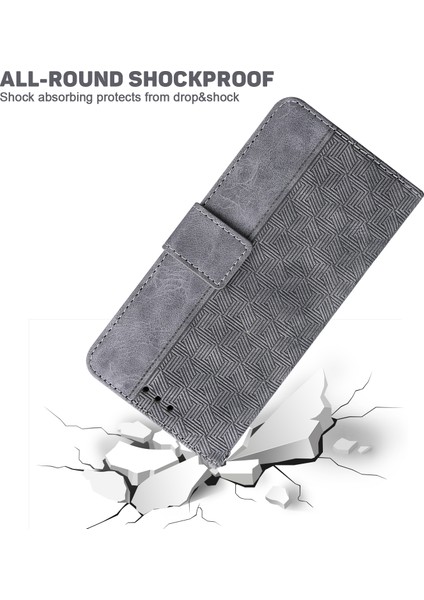 Xiaomi Için Poco M4 Pro Cüzdan Stand Telefon Kılıfı Geometrisi Basılı Pu Deri Kapak Grey (Yurt Dışından) indirimleri