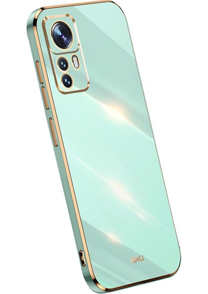 Xiaomi Için Xinli 12T Pro 5g Telefon Kapak Kabuğu Elektrokapı Altın Kenar Koşu Anti-Çizgiye Dönüş (Yurt Dışından)