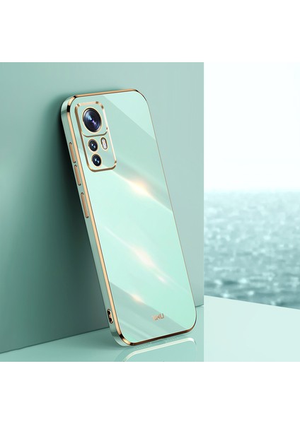 Xiaomi Için Xinli 12T Pro 5g Telefon Kapak Kabuğu Elektrokapı Altın Kenar Koşu Anti-Çizgiye Dönüş (Yurt Dışından)