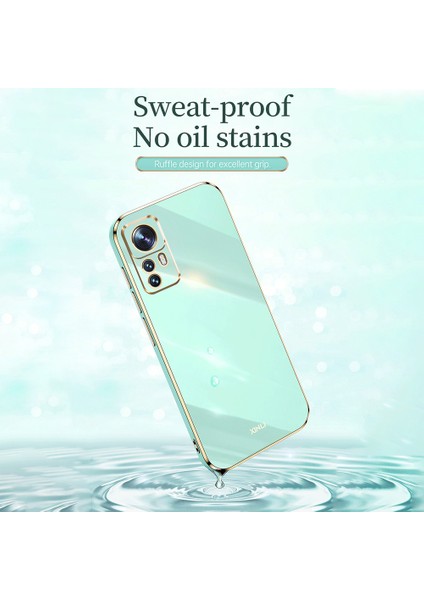 Xiaomi Için Xinli 12T Pro 5g Telefon Kapak Kabuğu Elektrokapı Altın Kenar Koşu Anti-Çizgiye Dönüş (Yurt Dışından)