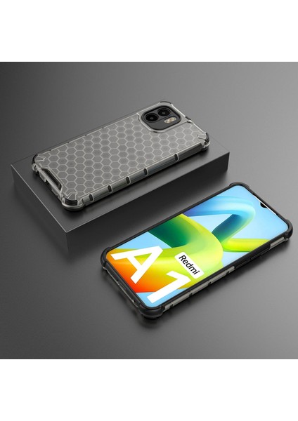 Petek Dokulu Telefon Kılıfı Xiaomi Redmi A1 4g/a2 4g Sert Pc Yumuşak Tpu Şok Geçirmez Kılıf Anti-Çizgiye Dönüş Koruyucu Telefon Kapak Black (Yurt Dışından) fırsatları
