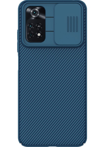 Xiaomi Poco M4 Pro Camshield Slayt Kamera Kapağı Ultra Slim Pc Sert Koruyucu Telefon Kapağı Kılıf Mavisi (Yurt Dışından)