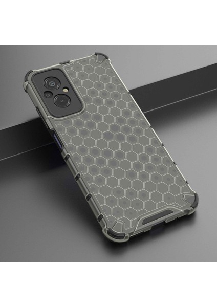 Xiaomi Redmi Için 11 Prime 4g Petek Doku Doku Anti-Drop Telefon Kılıfı Yumuşak Tpu+Sert Pc Hybrid Cover-Black (Yurt Dışından)